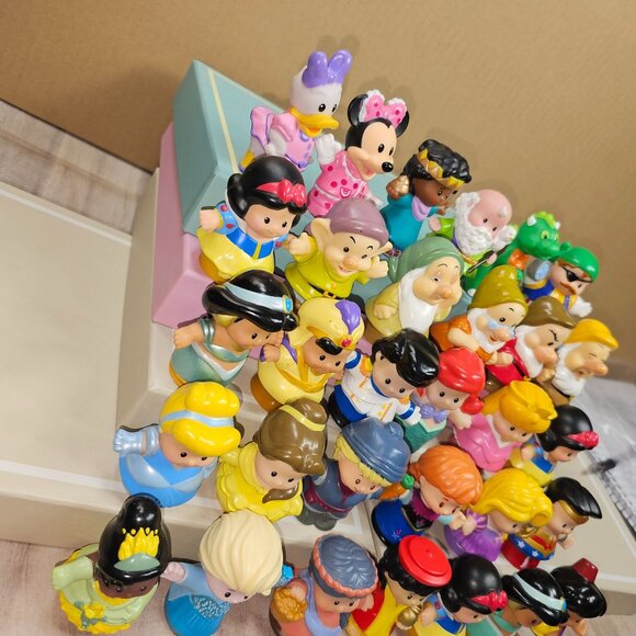 Little People Lot Of 31 Disney Princess Minnie Dwarfs Noah Dragon Eric Elsa - Picture 4 of 8